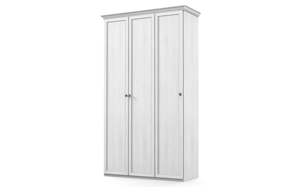 Armadio 3 ante battenti classiche effetto bianco larice: Cecilia