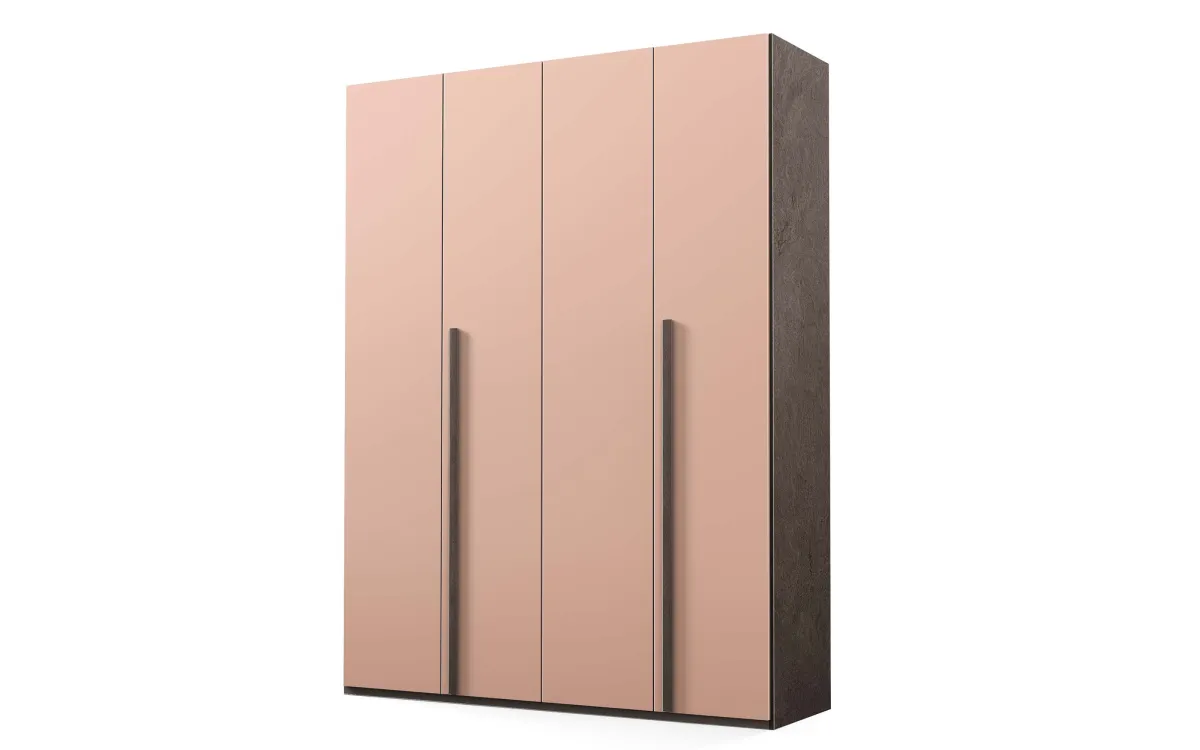 Armadio 4 ante battenti bronzo, rosa retro: Sirio