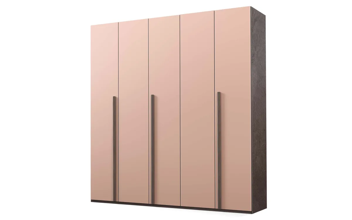 Armadio 5 ante battenti bronzo, rosa retro: Sirio