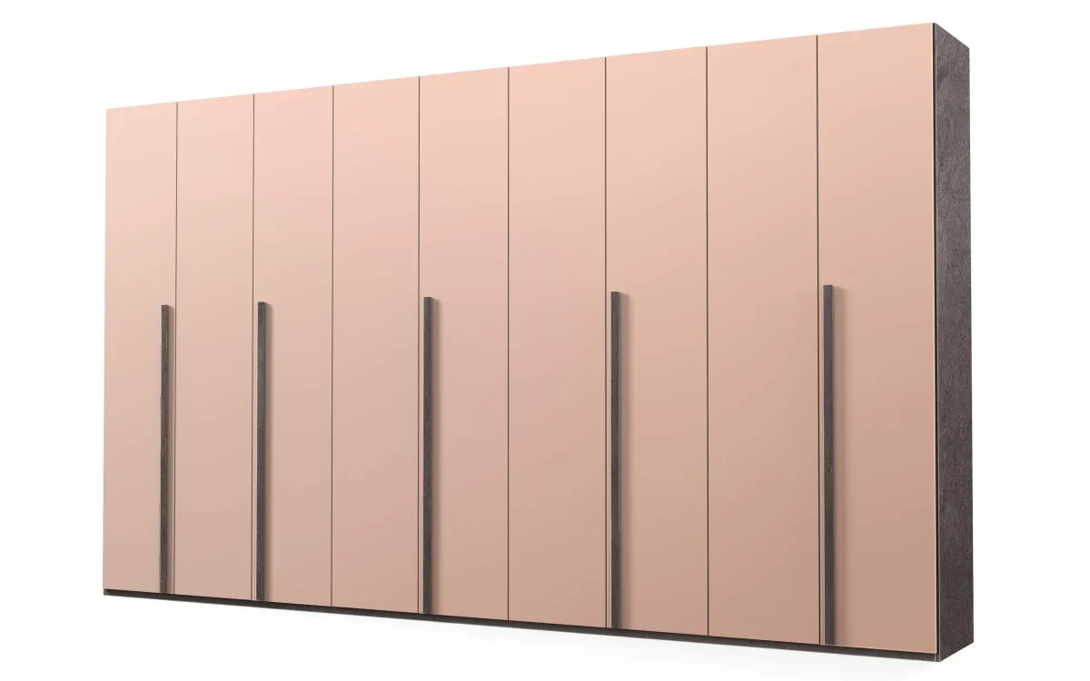 Armadio 9 ante battenti bronzo, rosa retro: Sirio