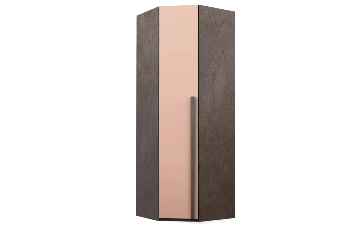 Armadio angolare 1 anta bronzo, rosa retro: Sirio