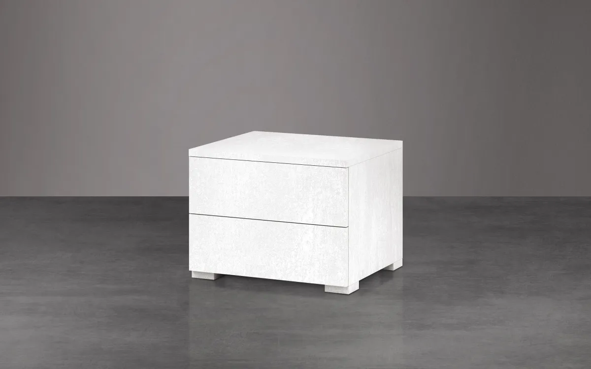 Comodino 2 cassetti bianco detroit: Master