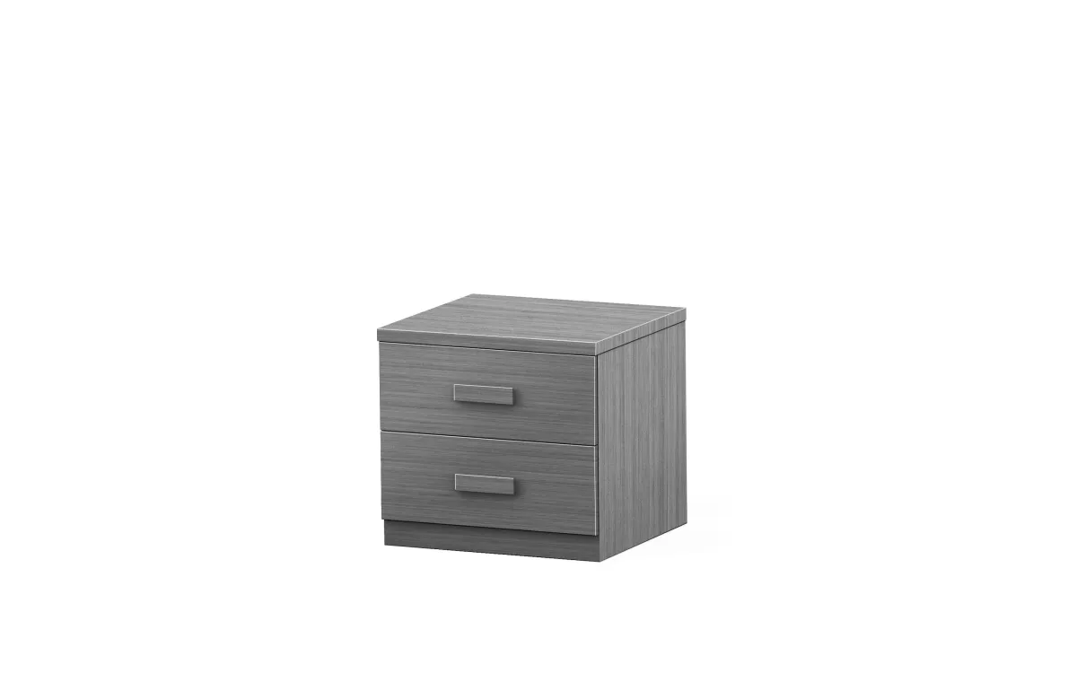 Comodino xl 2 cassetti iron gray: Sirio