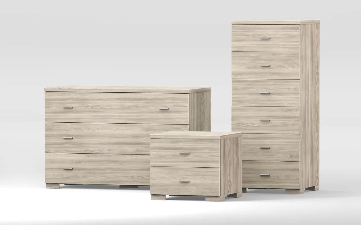 Comodino xl 2 cassetti olmo: Marte