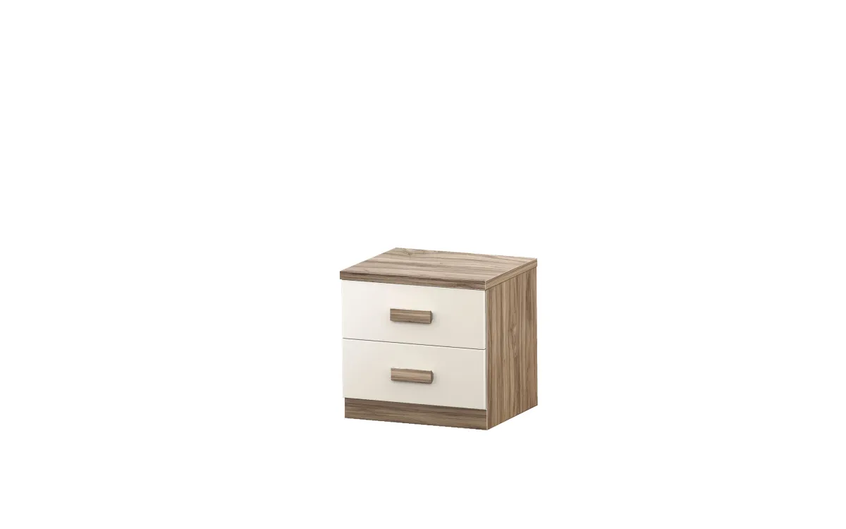 Comodino xs 2 cassetti effetto noce oro, orzo: Sirio