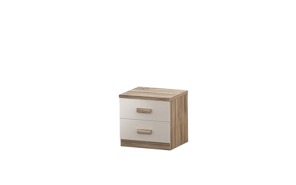 Comodino xs 2 cassetti effetto noce oro, visone: Sirio