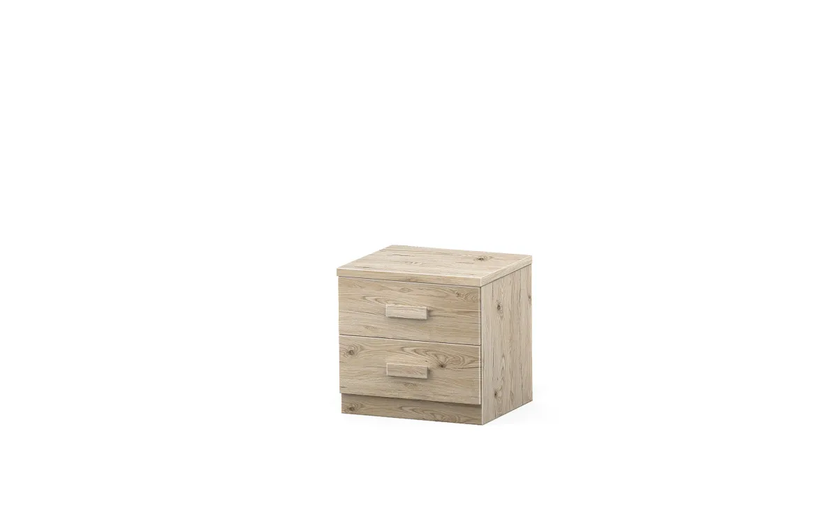Comodino xs 2 cassetti effetto rovere crudo: Sirio