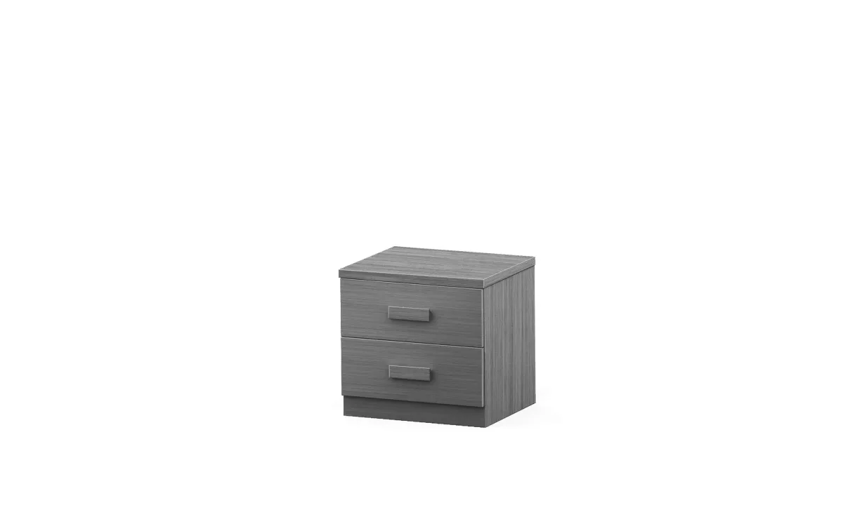 Comodino xs 2 cassetti iron gray: Sirio