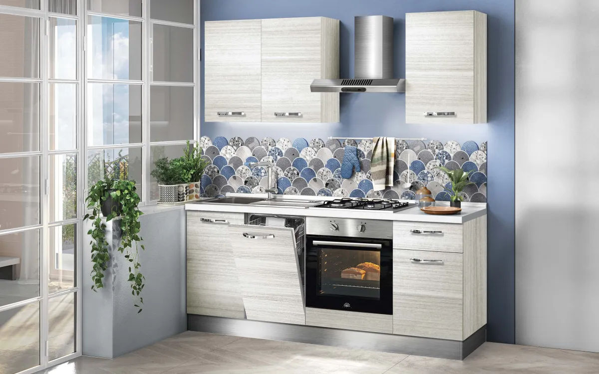 Cucina completa con forno e cappa: Athena