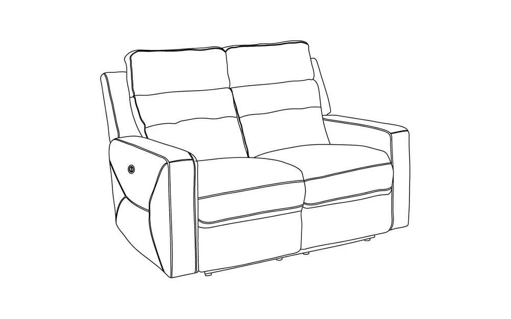 Divano 2 posti - recliner manuale tessuto mlk silver: Milos