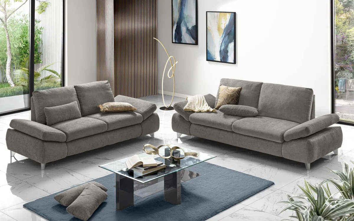 Divano 3 posti tessuto plutone grigio: Astra