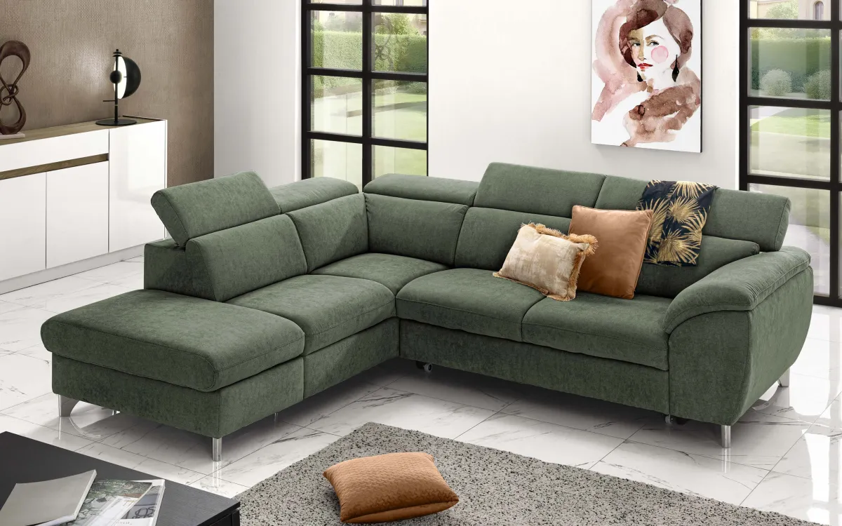 Divano Letto moderno, con penisola: Elettra