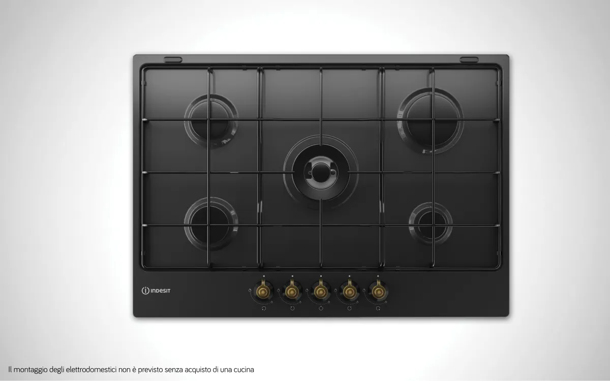 Indesit a gas : Piano cottura