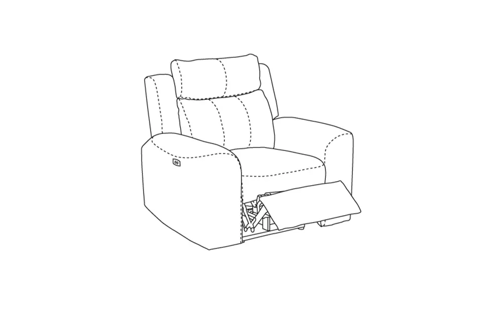 Poltrona - recliner elettrico tessuto loto blue: Positano