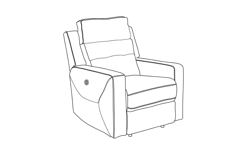 Poltrona - recliner elettrico tessuto mlk fumo: Milos