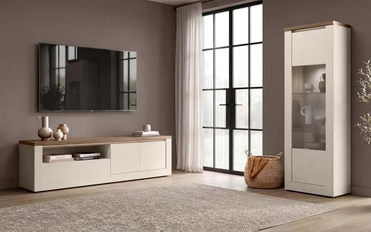 Porta tv cashmere, effetto noce mercure: Fantasy