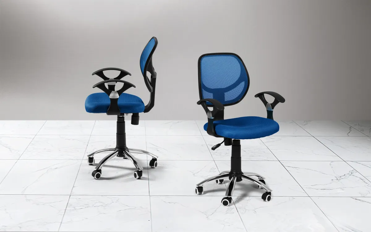Sedia Girevole Blu per Scrivania: Cruz