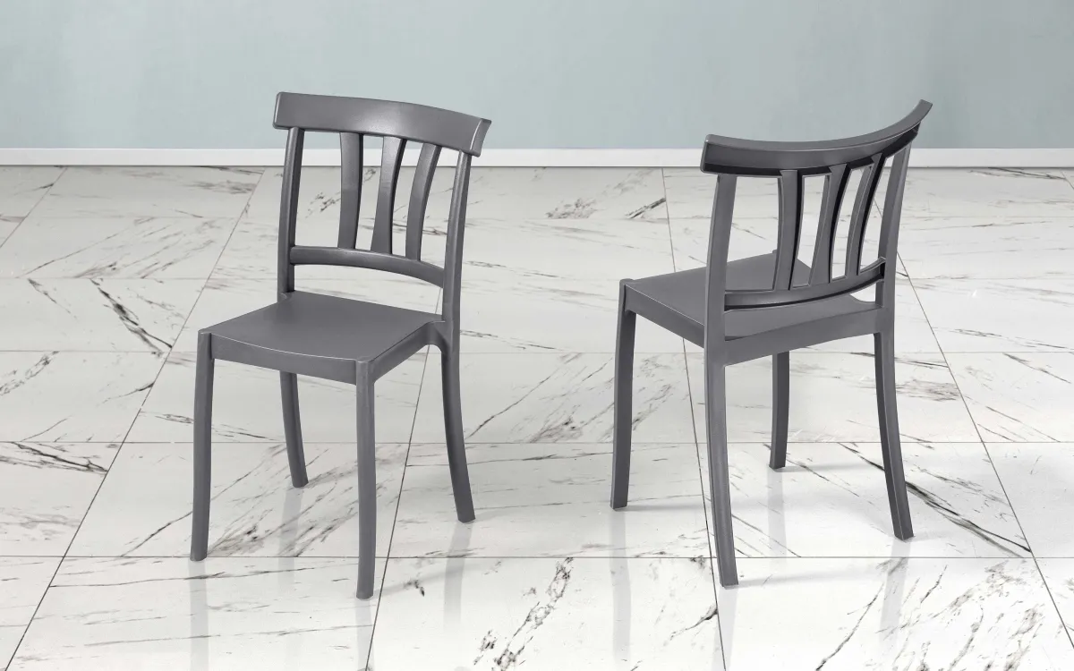 Sedia grigio metal: Peach