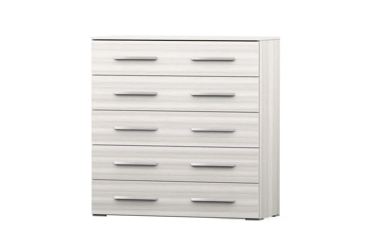 Settimino xl 5 cassetti effetto eucalipto bianco: Eleonora