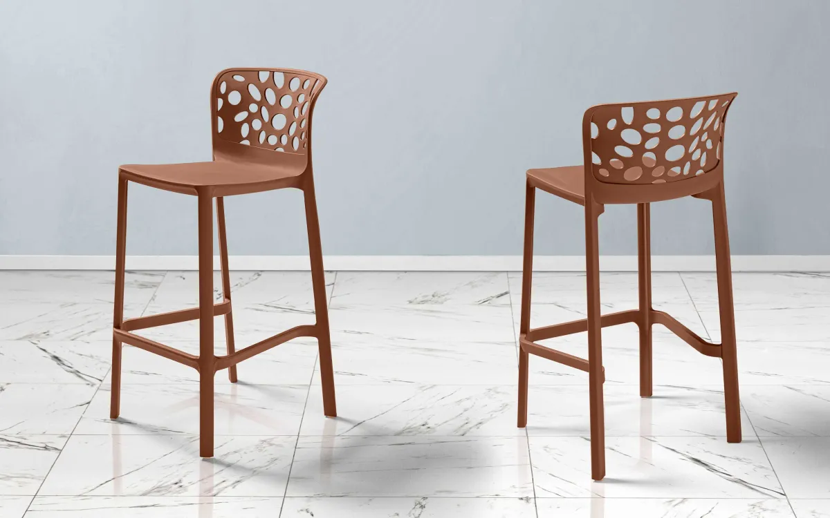 Sgabello terracotta: Amber
