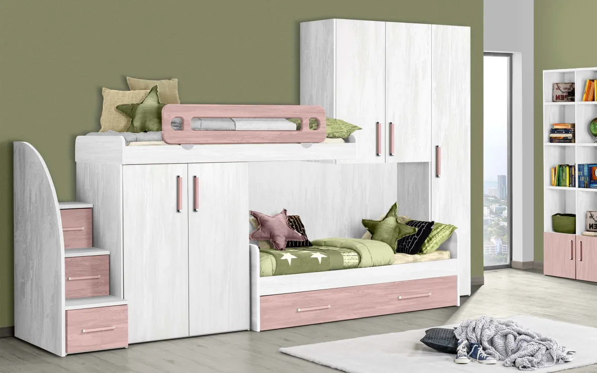 Soppalco sinistro bianco neve, rosa: Aurora