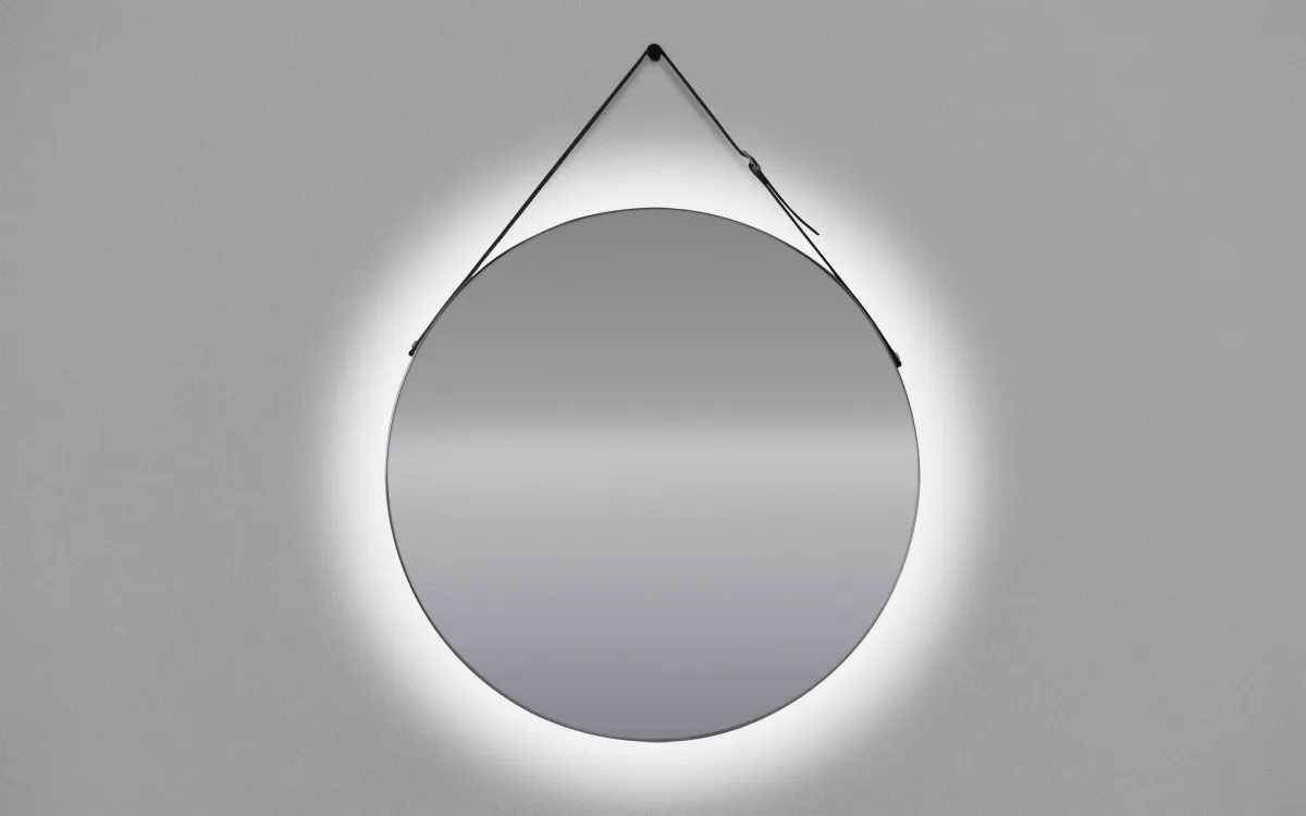 Specchiera retroilluminato striscia neon led con interruttore touch frontale e cornice : Loto