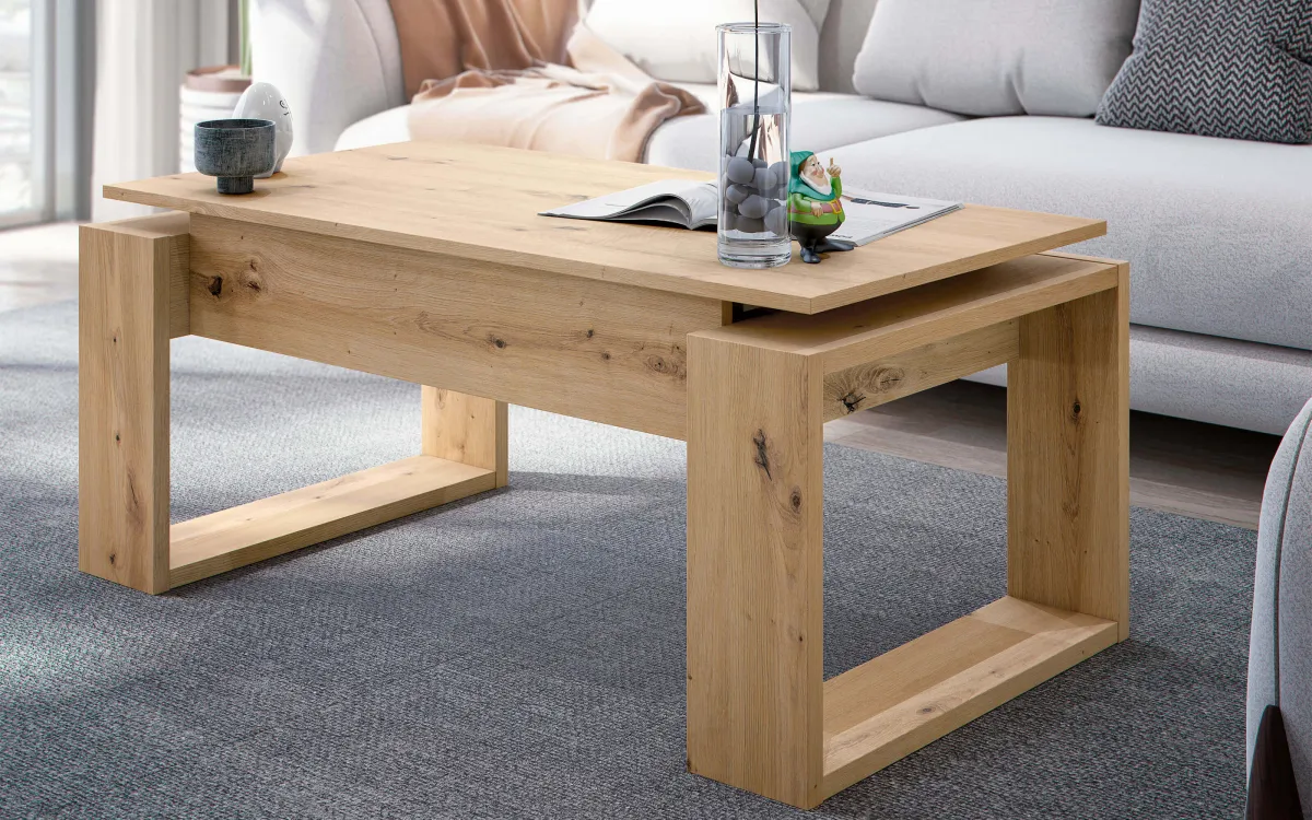 Tavolino sollevabile effetto rovere: Nova