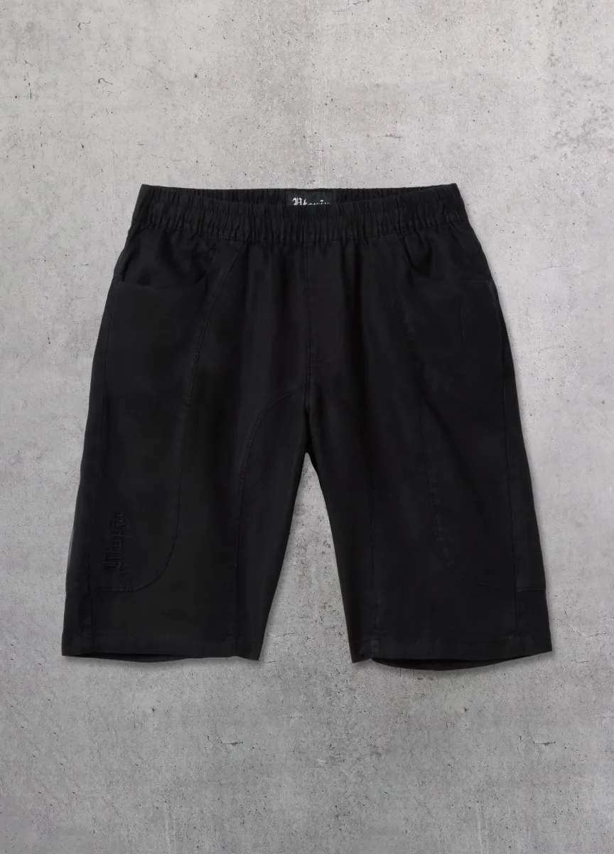 100% Linen Shorts Black