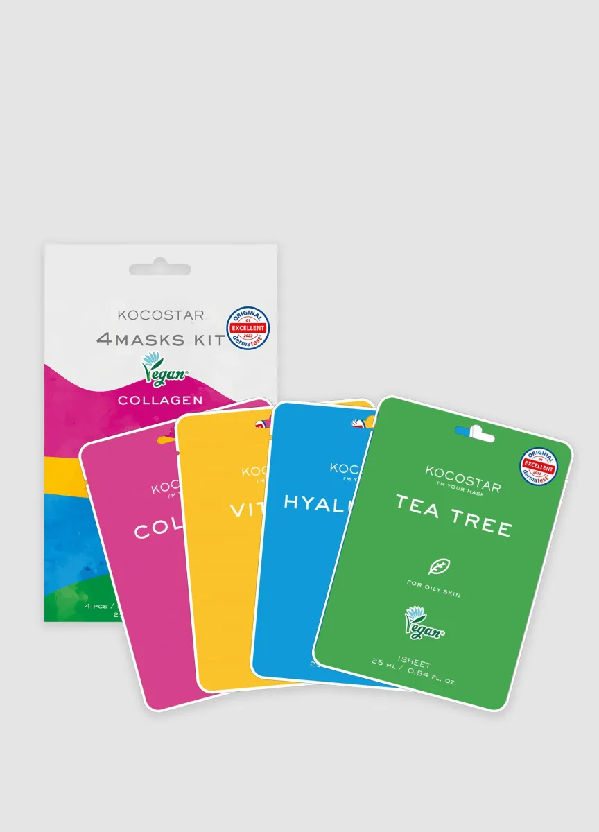 4 Masks Kit 4 Pcs - Beauty Care Coreana