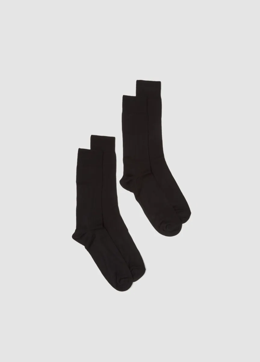 Bipack di calze corte nere in tessuto elasticizzato