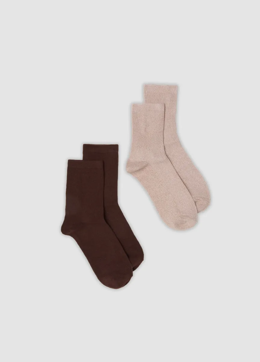Bipack di calzini multicolor in cotone organico elasticizzato
