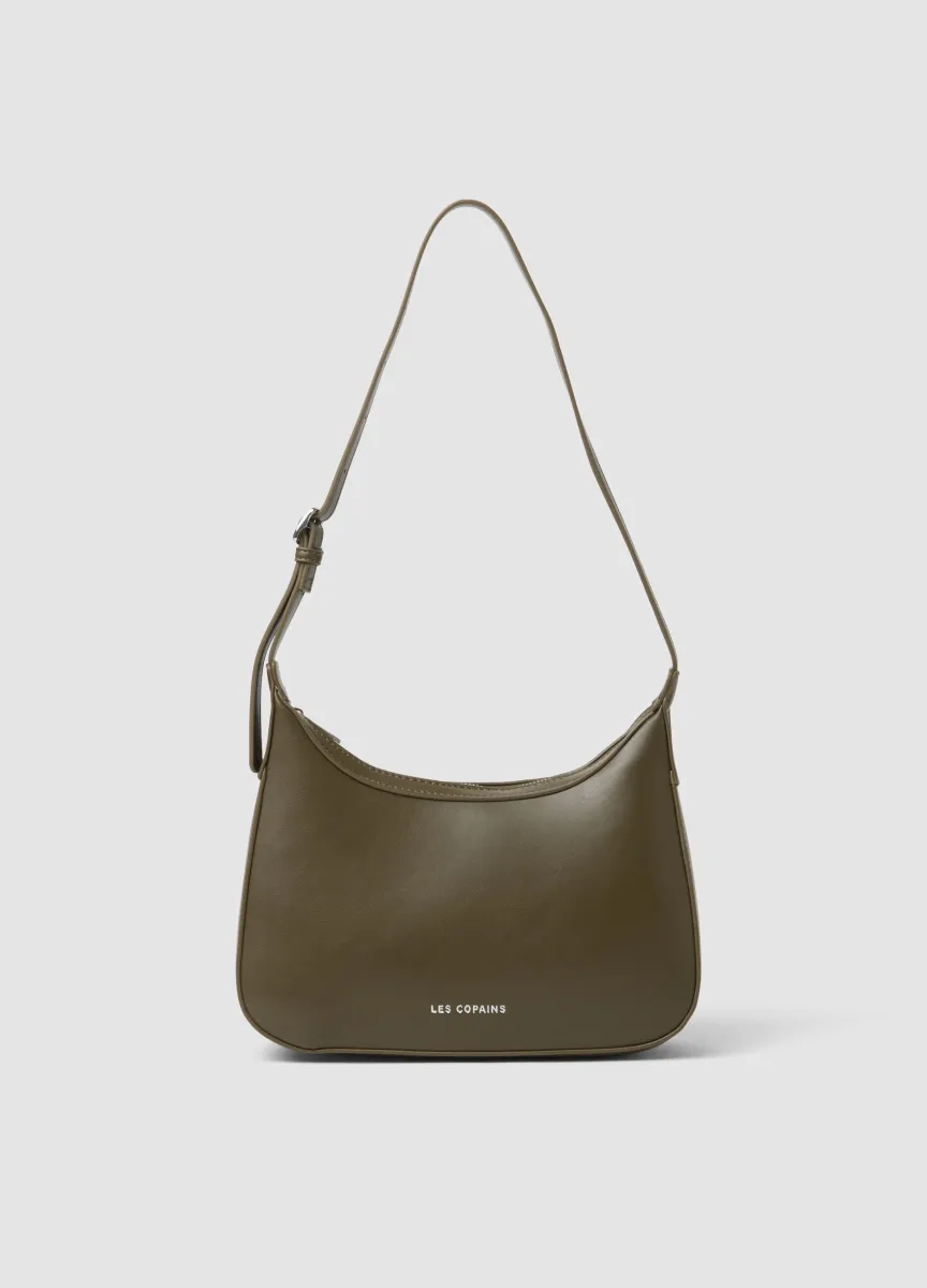 Borsa verde a spalla con tracolla regolabile
