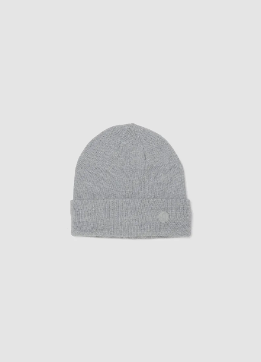 Cappello grigio in misto cotone a maglia jersey