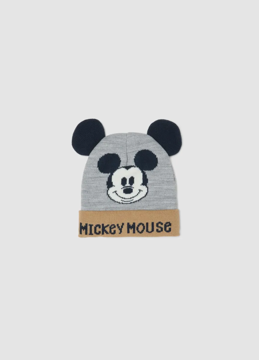 Cappello grigio melange con motivo Mickey & Friends