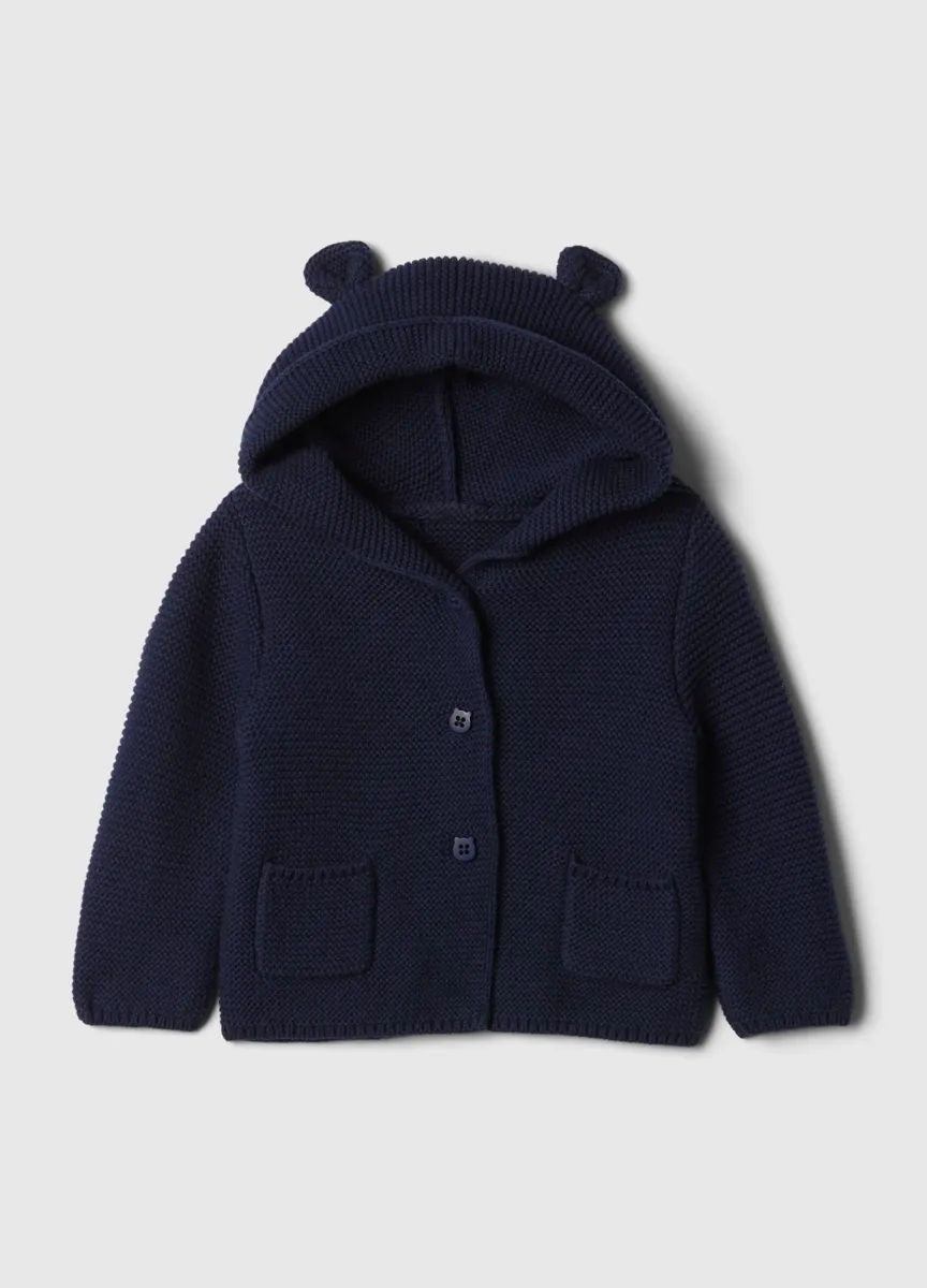 Cardigan blu unisex in cotone