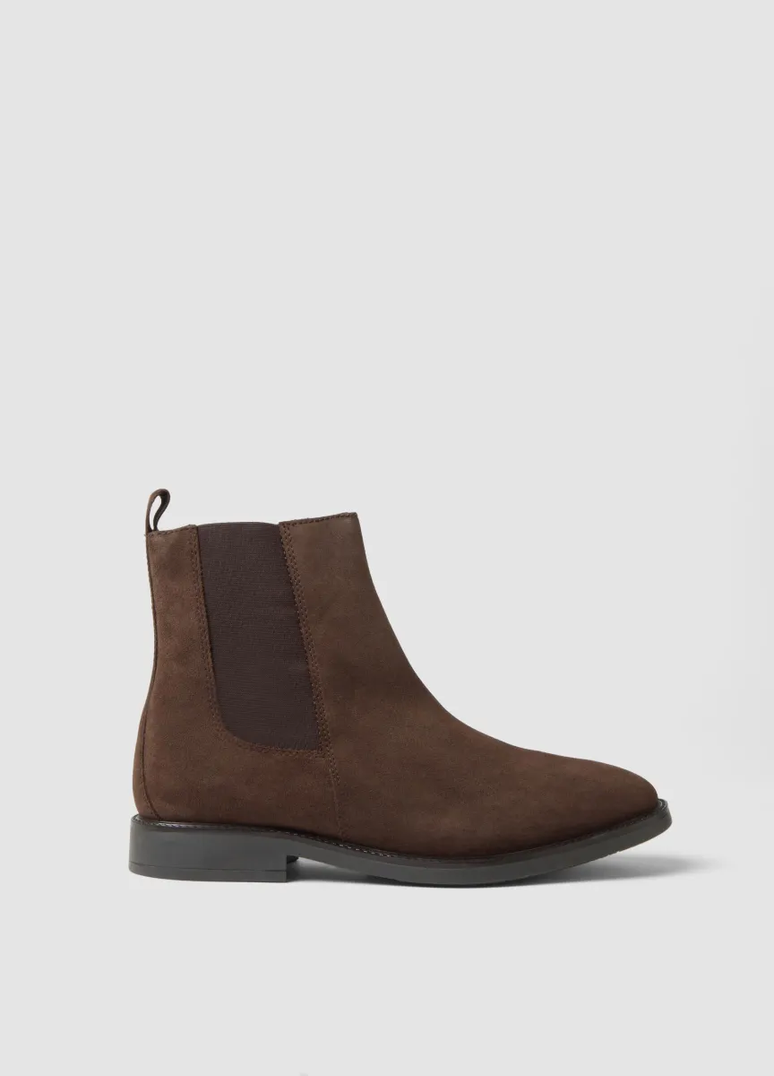 Chelsea boots marroni in vera pelle