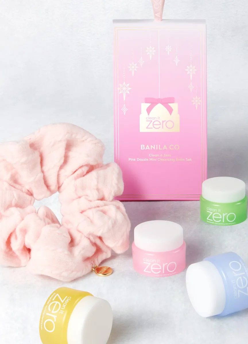 Cleanit Zero Pinkdazzle Mini Cleansing Balm Set - Make-Up Coreano