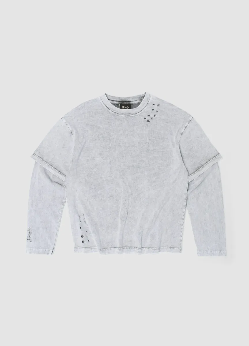 Double Longsleeve Washed Moonstone