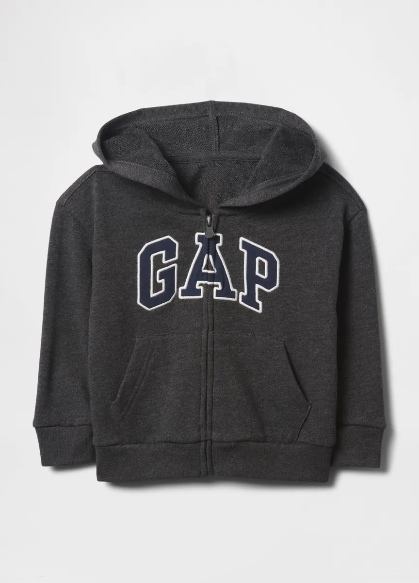 Felpa con logo GAP, cappuccio e zip in misto cotone
