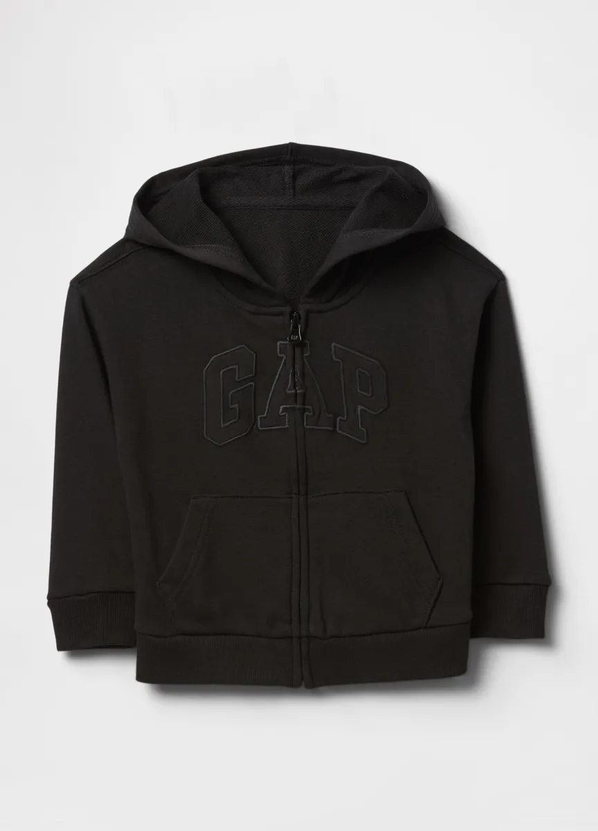 Felpa con logo GAP, cappuccio e zip in misto cotone