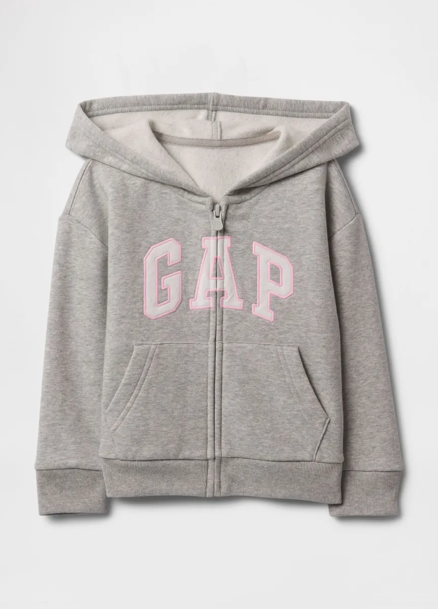 Felpa in misto cotone regular fit con zip e logo GAP