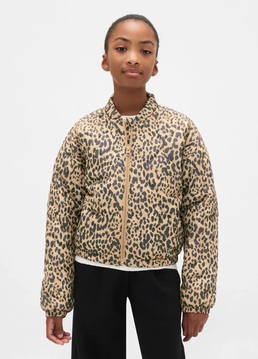 Giacca bomber leopardata