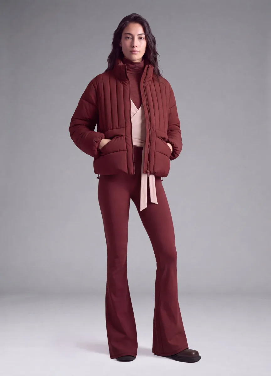 Giacca imbottita rossa con zip e collo alto ALTAVIA STUDIO