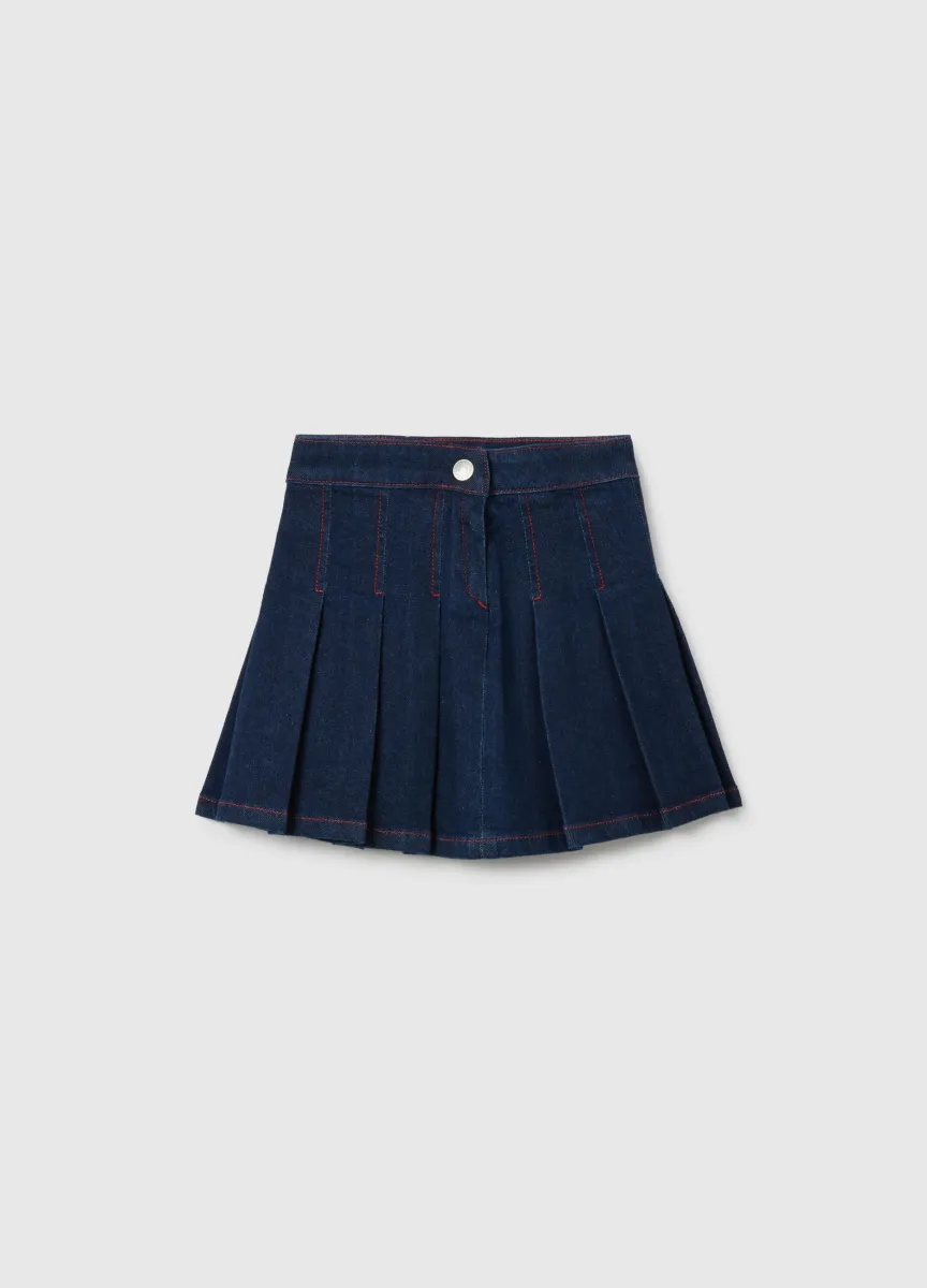 Gonna da bambina in denim blu regular fit