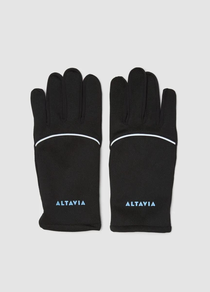 Guanti neri outdoor con inserti riflettenti ALTAVIA WITH DEBORAH COMPAGNONI