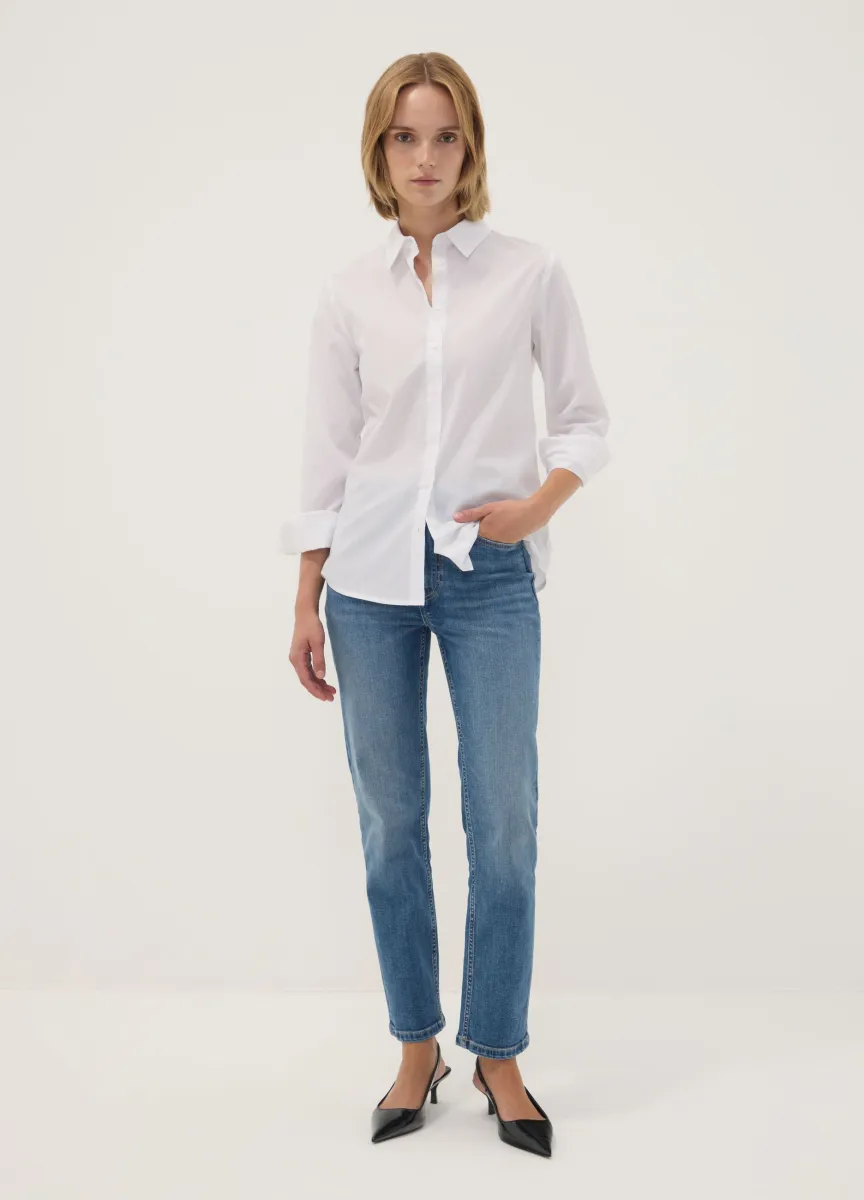 Jeans denim in cotone elasticizzato slim fit