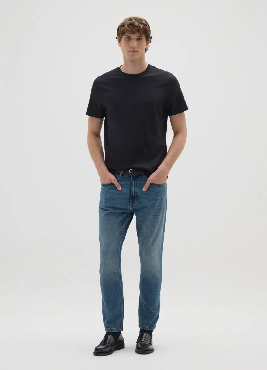 Jeans in puro cotone denim carrot fit