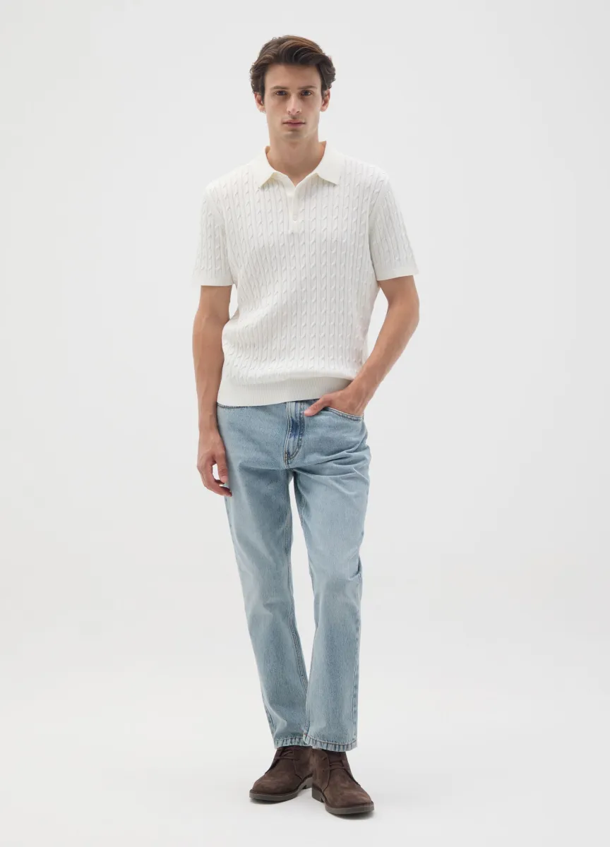 Jeans in puro cotone denim carrot fit