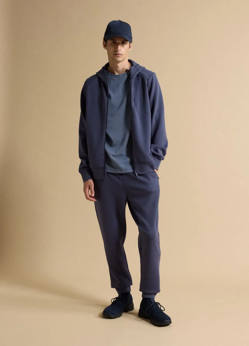 Jogger blu regular fit in tessuto elasticizzato Easy dry