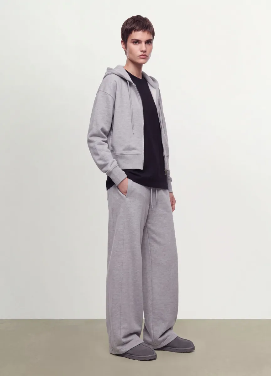 Jogger grigi in misto cotone barrel fit